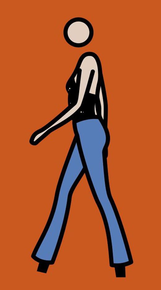 julian opie walking figures